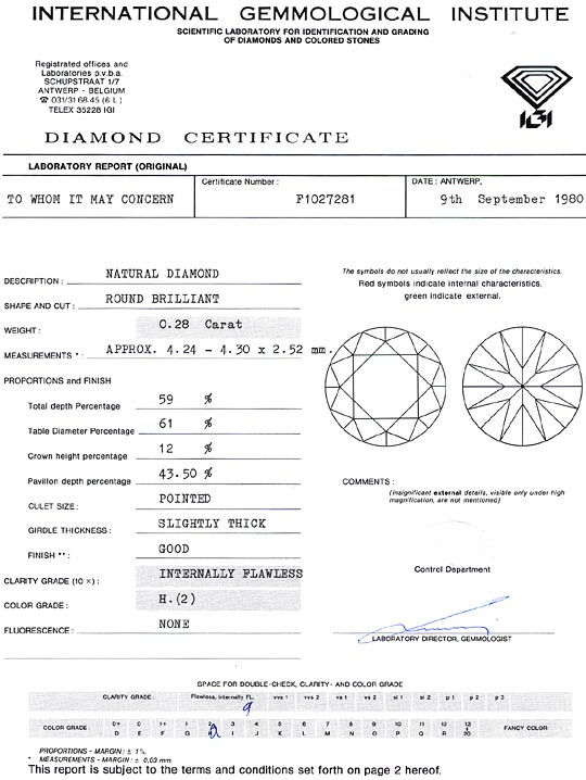 Foto 9 - Diamant 0,28ct Brillant IGI Lupenrein Wesselton Weiss H, D6268
