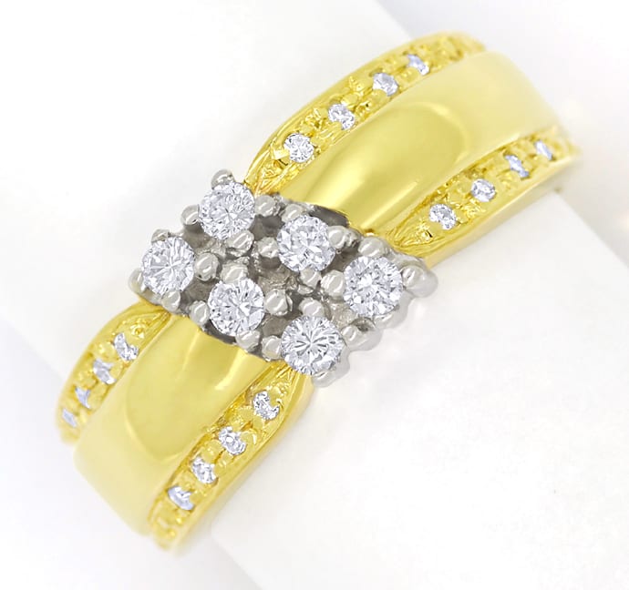 Foto 2 - Design-Bandring mit Brillanten und Diamanten 585er Gold, Q1427