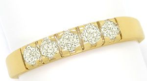 Foto 1 - Diamant Halbmemory Ring 0,50ct Brillanten 18K Gelbgold, S3560