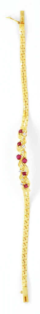 Foto 2 - Diamant-Gold-Armband, 6 Spitzen Rubine 0,7ct, S6172
